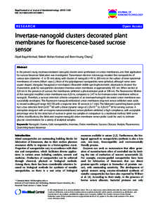 Invertase-nanogold clusters decorated plant membranes for fluorescence-based sucrose sensor