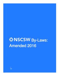  Social Workers ByLaws 2016