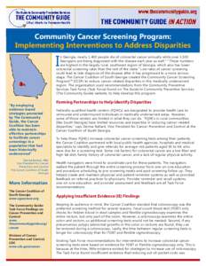 The Community Guide in Action: Community Cancer Screening Program