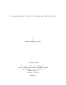 Coosan languages / Penutian languages / Miluk / Scott DeLancey / Salishan languages / Coos people / Evidentiality / Miluk language / Annie Miner Peterson / Linguistics / Indigenous languages of the Americas / Languages of North America