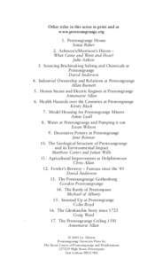 Other titles in this series in print and at www.prestoungrange.org 1. Prestongrange House Sonia Baker 2. Acheson’s/Morrison’s Haven – What Came and Went and How?