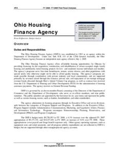 HFA  FY[removed]FY 2009 Final Fiscal Analyses Ohio Housing Finance Agency