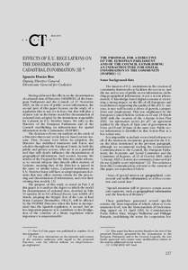 Abril[removed]EFFECTS OF E.U. REGULATIONS ON THE DISSEMINATION OF CADASTRAL INFORMATION (II) * Ignacio Durán Boo