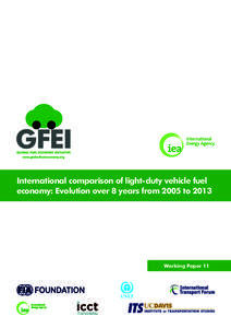 International comparison of light-duty vehicle fuel economy: Evolution over 8 years from 2005 to 2013 Working Paper 11  U NEP