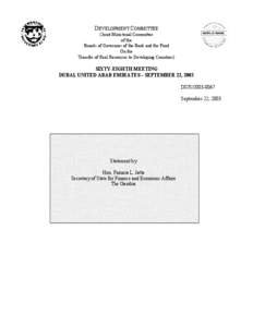 International economics / United Nations / Millennium Development Goals / World Bank / Aid / Capacity building / International Monetary Fund / Poverty Reduction Strategy Paper / Monterrey Consensus / Development / International development / Economics