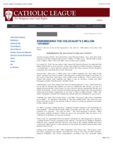 Catholic League: For Religious and Civil Rights[removed]:57 PM Friday September 16, 2011 Latest News Releases