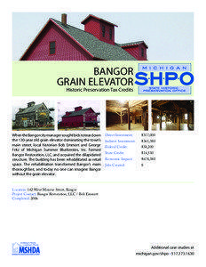 BANGOR GRAIN ELEVATOR Historic Preservation Tax Credits