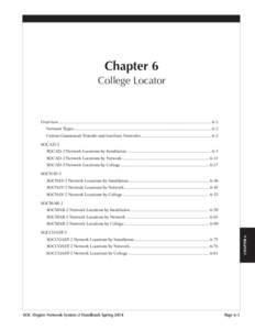 Chapter 6 College Locator Overview............................................................................................................................................. 6-2 Network Types...........................