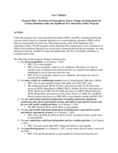 Heating /  ventilating /  and air conditioning / Environment / Ozone depletion / Halomethanes / Chlorofluorocarbon / Montreal Protocol / 1 / 1 / 1 / 2-Tetrafluoroethane / Air conditioning / Pentafluoroethane / Chemistry / Refrigerants / Organofluorides