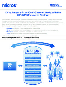 Customer experience management / MICROS Systems / Travel technology / Touchpoint / Payment systems / Infrastructure optimization / Internet marketing / Online shopping / Customer relationship management / Marketing / Business / Electronic commerce