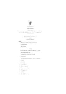 ———————— Number 44 of 2003 ———————— COMPANIES (AUDITING AND ACCOUNTING) ACT 2003 ———————— ARRANGEMENT OF SECTIONS