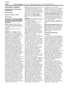 [removed]Federal Register / Vol. 76, No[removed]Thursday, June 2, [removed]Proposed Rules National Oceanic and Atmospheric Administration