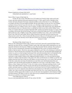 Southern Campaign American Revolution Pension Statements & Rosters Pension Application of James Clark R1979 Transcribed and annotated by C. Leon Harris VA