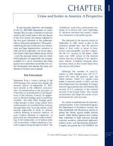 CHAPTER I  Crime and Justice in America: A Perspective To read the goals, objectives, and strategies of the FY[removed]Department of Justice