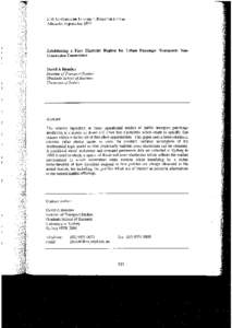 21st i\tJstralasian Imllspmt Research J;-mum A,de/aide, September 1997 t  Establishing a Fare Elasticity Regime for Urban Passenger Transport: NonConcession Commnters