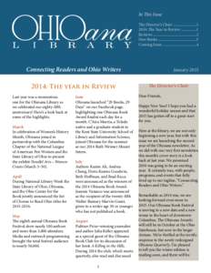 Ohioana Library:  The Ohioana Newsletter -- January 2015