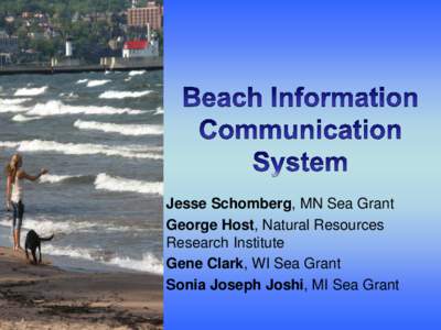 Jesse Schomberg, MN Sea Grant George Host, Natural Resources Research Institute Gene Clark, WI Sea Grant Sonia Joseph Joshi, MI Sea Grant