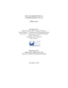 MULTI-JURISDICTIONAL COMPREHENSIVE PLAN Eldora, Iowa Plan Prepared by: Marty Wymore, AICP – Executive Director