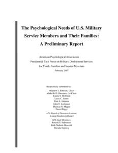 Mental health professionals / Behavioural sciences / Mental health / American Psychological Association / Military psychology / Psychologist / Larry C. James / Health care provider / Veterans benefits for post-traumatic stress disorder in the United States / Psychiatry / Health / Psychology