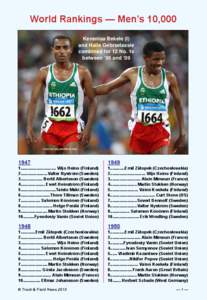 Member states of the United Nations / Kenenisa Bekele / Haile Gebrselassie / Ethiopia / Zersenay Tadese / Paul Tergat / Haile Selassie I / Kenya / Samuel Wanjiru / Athletics / Running / Member states of the African Union