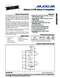 ; Rev 1; 8/11  TION KIT EVALUA BLE IL AVA A