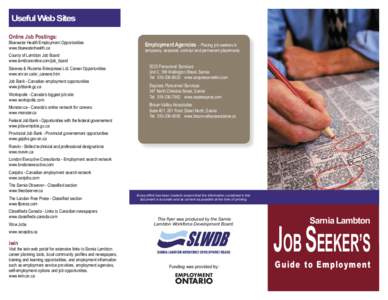 SL Job Seekers flyer updated July 2011 copy.indd