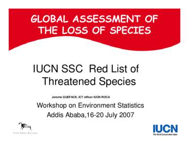 International Union for Conservation of Nature / Biodiversity / Millennium Development Goals / IUCN Red List / Red List Index / Conservation biology / Threatened species / Endangered species / Cycad / Environment / Conservation / Ecology