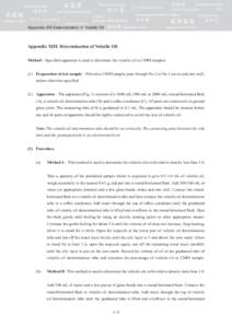 Appendix XIII: Determination of Volatile Oil