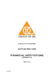 G100 Submission - Cutting Red Tape - Financial Institutions - May 2014