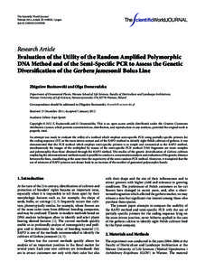 The Scientific World Journal Volume 2012, Article ID[removed], 5 pages doi:[removed][removed]The cientificWorldJOURNAL