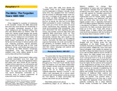 Microsoft Word - 11 The Métis Forgotten Reform.doc