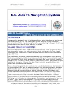 13th Coast Guard District  www.uscg.mil/d13/oan/paton U.S. Aids To Navigation System
