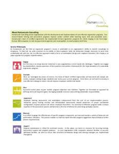 Microsoft Word - Humanscale Consulting - Service Descriptions[removed]Office