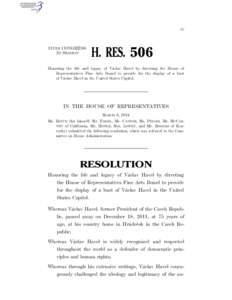 IV  113TH CONGRESS 2D SESSION  H. RES. 506