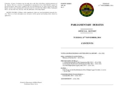 Correction of errors of substance may be made only on the floor of the House with the permission of the Speaker. However, correction of typographical or grammatical errors which Members suggest for the Bound Volumes whic