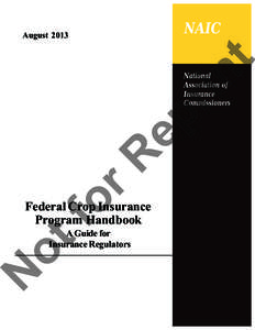 Federal Crop Insurance Program Handbook A Guide for Insurance Regulators