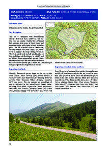 Directory of Important Bird Areas in Mongolia  IBA CODE: MN056