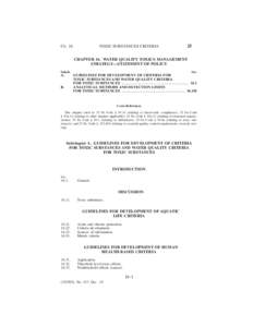 Earth / Water quality / Clean Water Act / United States Environmental Protection Agency / Title 40 of the Code of Federal Regulations / Emergency Planning and Community Right-to-Know Act / Environment / Toxicity / Toxicology