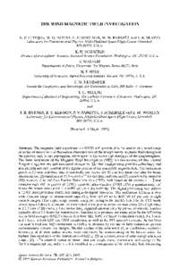 THE WIND MAGNETIC FIELD INVESTIGATION  R. P. L E P P I N G , M. H. A C U N A , L. F. B U R L A G A , W. M. F A R R E L L and J. A. S L A V I N Laboratory for Extraterrestrial Physics, NASA/Goddard Space Flight Center, Gr