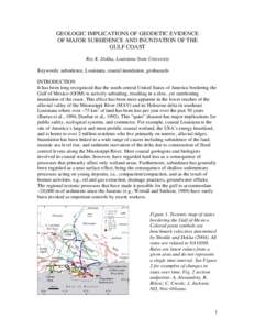 Michoud fault / Structural geology / Soil mechanics / Aquifers / Plate tectonics / Subsidence / Groundwater / Mississippi River Delta / Gulf of Mexico / Geology / Earth / Geography of the United States