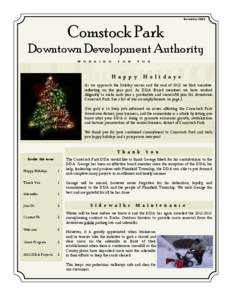 December[removed]Comstock Park Downtown Development Authority W