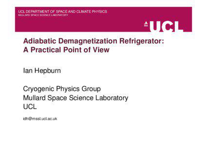 Thermodynamic entropy / Magnetism / State functions / Statistical mechanics / Philosophy of thermal and statistical physics / Magnetic refrigeration / Entropy / Magnet / Permeability / Physics / Electromagnetism / Thermodynamics