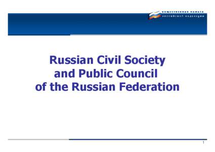 Russian Civil Society and Public Council