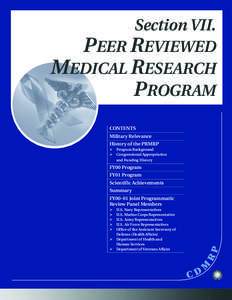 CDMRP 2001 Annual Report: Peer Reviewed Medical Research Program