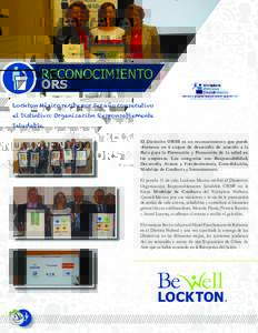 RECONOCIMIENTO ORS Lockton México recibe por 3er año consecutivo el Distintivo: Organización Responsablemente Saludable.