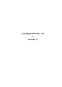 ARTICLES OF INCORPORATION of Nemetschek SE 2/16