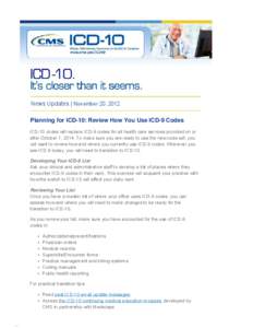 Planning for ICD-10: Review How You Use ICD-9 Codes