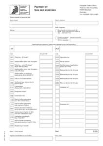 Payment of fees and expenses (form 1010)