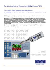 P Particle e Analysis off Aerossol with h INCA AFeatu ureTEM