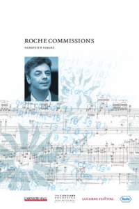 Roche Commissions Hanspeter Kyburz Roche Commissions  Impressum